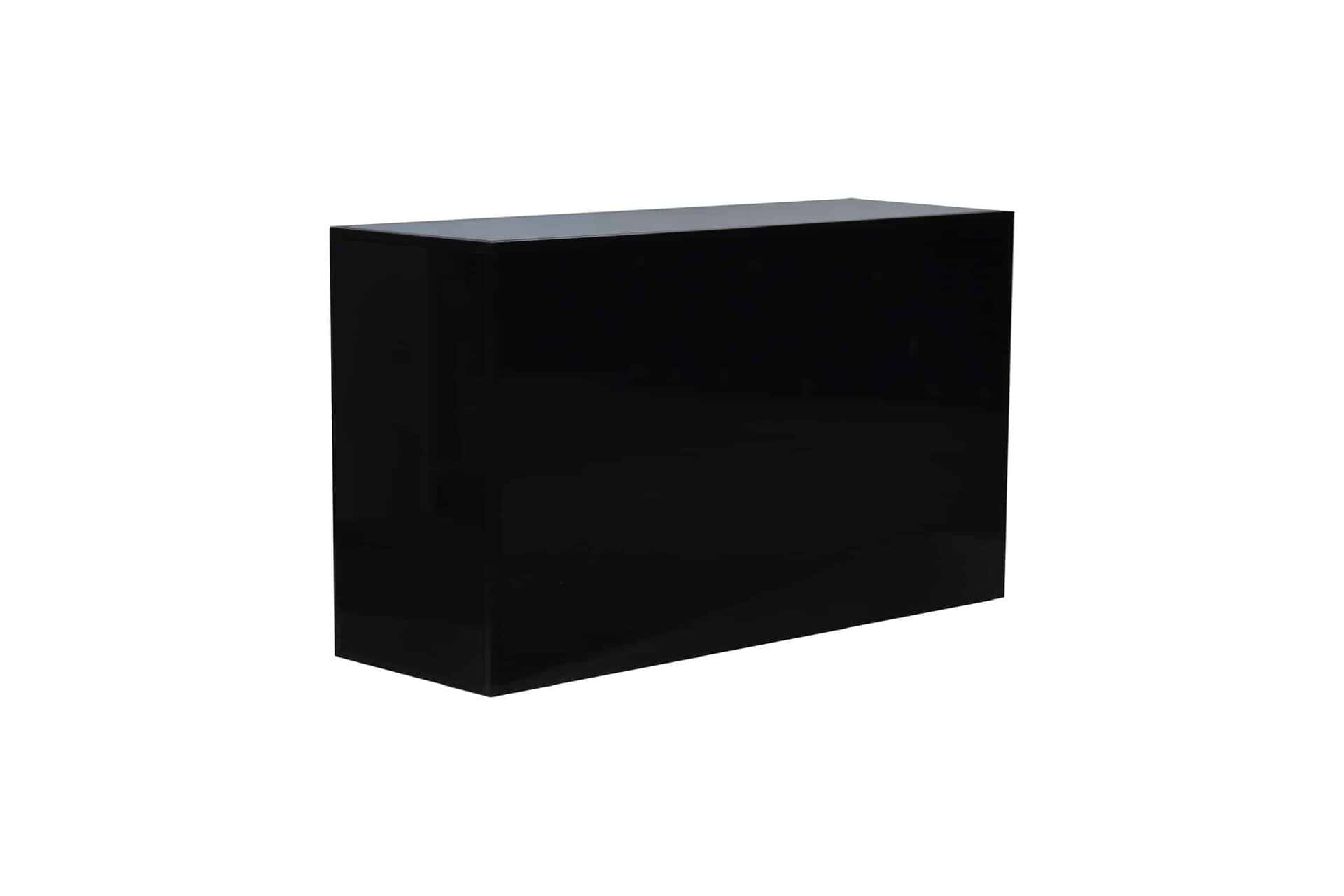6FT Black Acrylic Bar rental in New Orleans for stylish receptions and corporate events