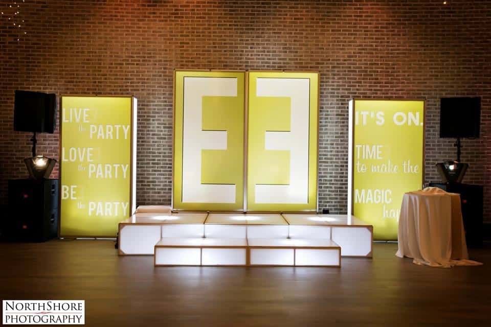 Illuminated acrylic Wall Rental
