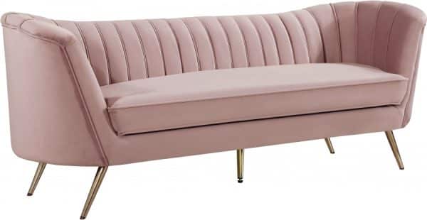 Ella Blush Pink Sofa Rental in Austin for weddings, parties, and corporate events