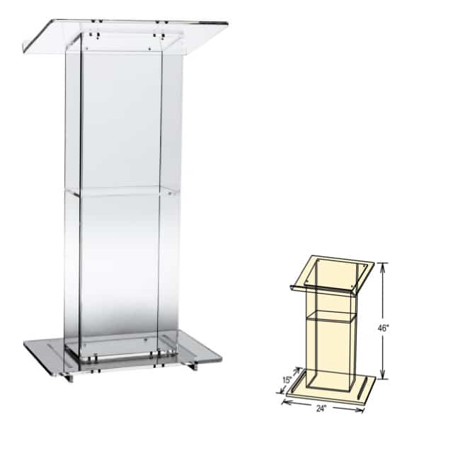 acrylic podium rental austin