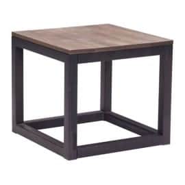 Wood Side Table rental in Austin – modern natural wood event table from Modern Event Rental ATX.