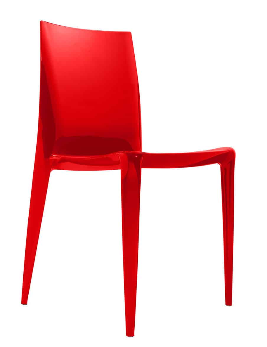 Bellini Chair Red rental – vibrant event seating from Modern Event Rental ATX