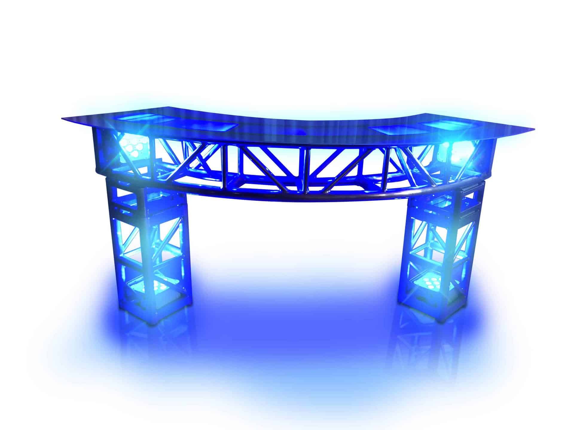 Small Curved Truss Bar rental – stylish curved bar from Modern Event Rental ATX.