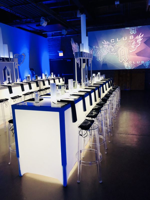 custom led furniture rentals austin